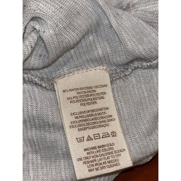 Free People Grey Sheer Long Sleeve Top With Mesh Shoulders & Embroidery Small - Picture 8 of 8